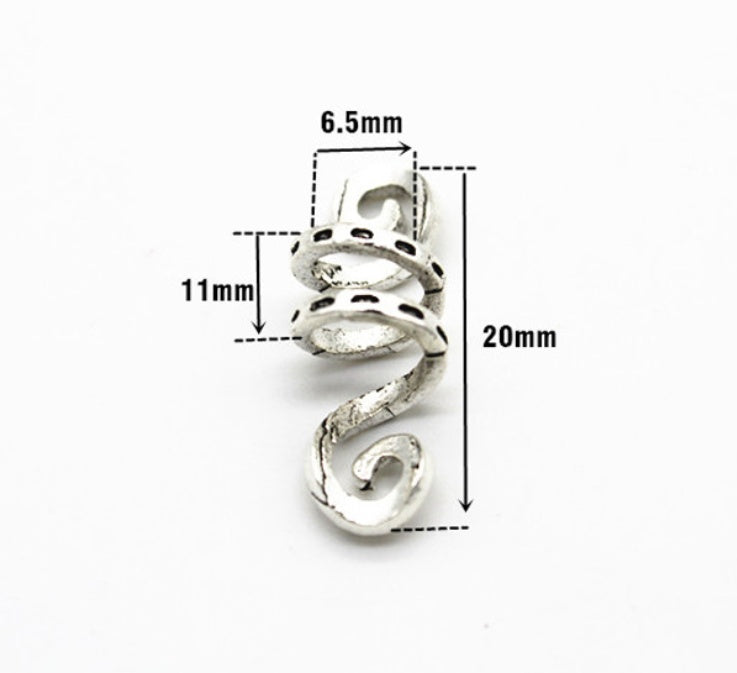 Silver Viking Spiral hair braid - 𝓢𝓱𝓸𝓹𝓵𝓮𝓬𝔂