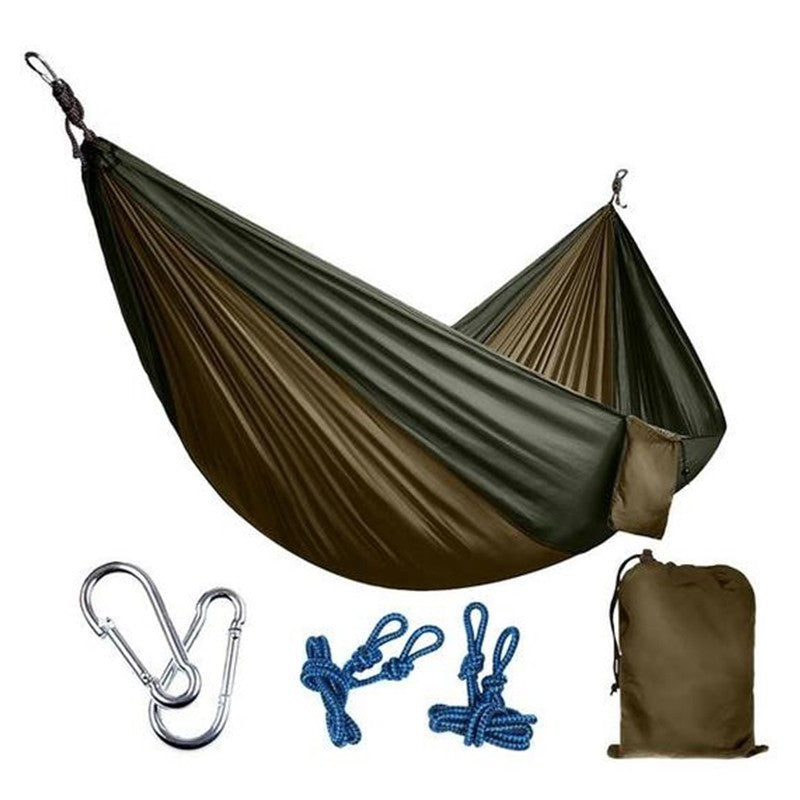 Backpacking Hammock - Portable Nylon Parachute Outdoor Double Hammock - 𝓢𝓱𝓸𝓹𝓵𝓮𝓬𝔂