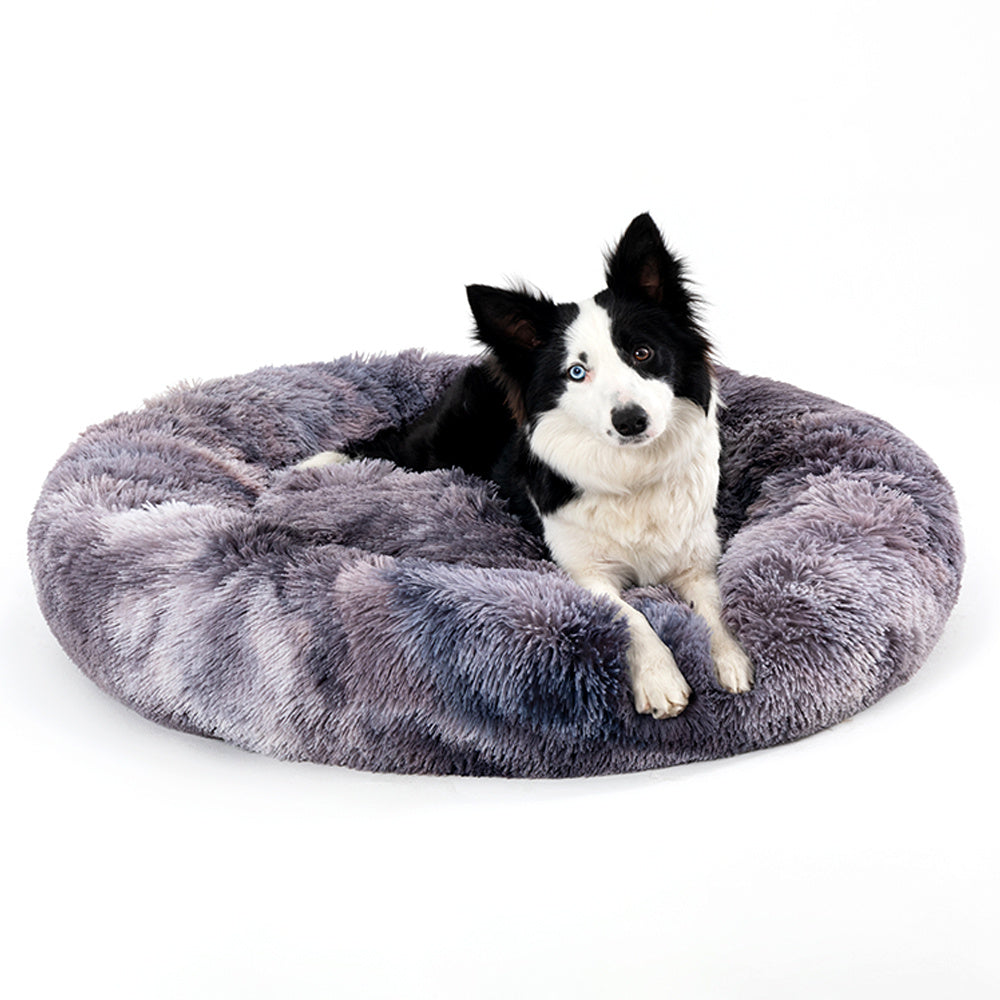 Fluffy Donut Dog Bed  Warm Soft Long Plush Pet Cushion Dog House Cat  Bed Washable Pet Sofa Mat Calming Samll Large Dog Beds - 𝓢𝓱𝓸𝓹𝓵𝓮𝓬𝔂