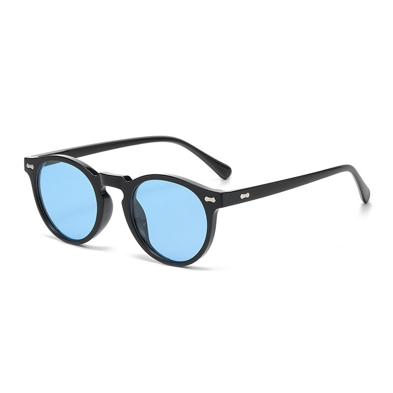 Literary retro round Japanese and Korean fashionable rice nail sunglasses - 𝓢𝓱𝓸𝓹𝓵𝓮𝓬𝔂