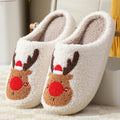 Christmas Shoes Winter Home Slippers Elk Soft Cozy Bedroom Slipper Slip On House Shoes - 𝓢𝓱𝓸𝓹𝓵𝓮𝓬𝔂
