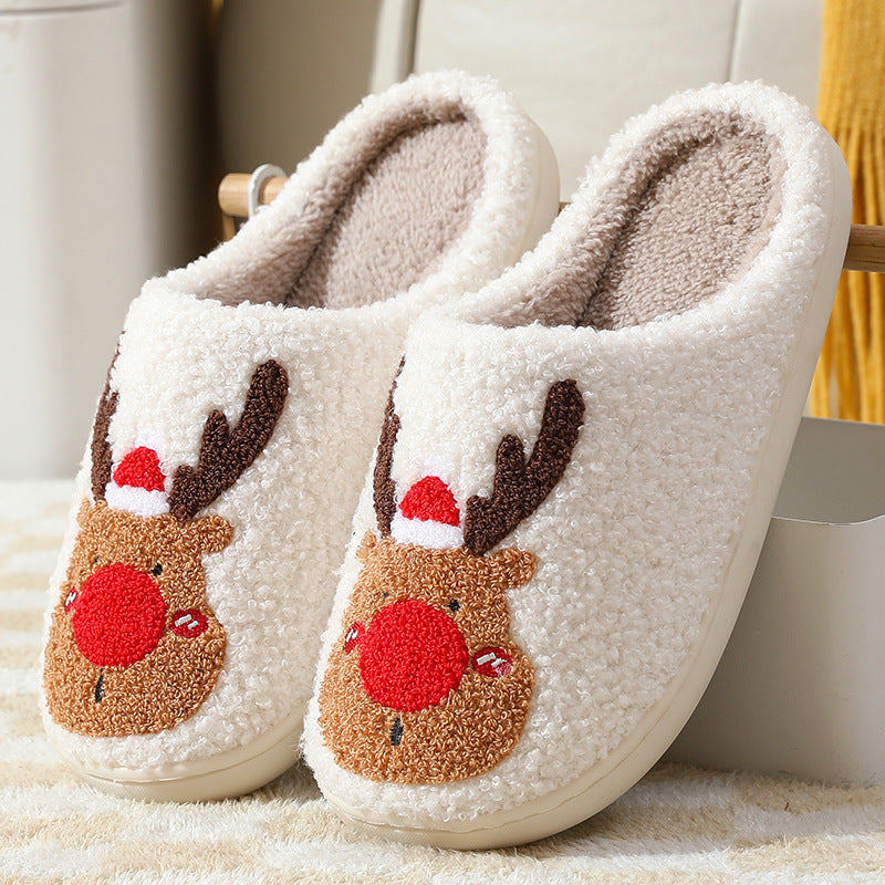 Christmas Shoes Winter Home Slippers Elk Soft Cozy Bedroom Slipper Slip On House Shoes - 𝓢𝓱𝓸𝓹𝓵𝓮𝓬𝔂