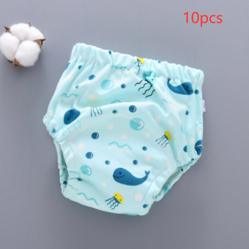 Baby Training Pants Washable 6-layer Gauze Diaper Cover - 𝓢𝓱𝓸𝓹𝓵𝓮𝓬𝔂