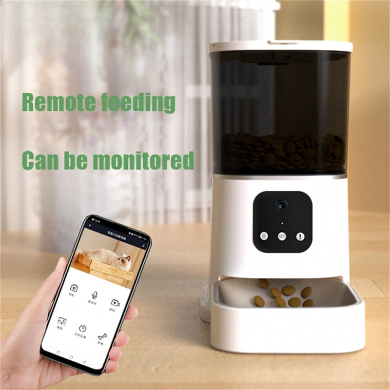 Pet Automatic Feeder Large Capacity Smart Voice Recorder APP Control Timer Feeding Cat Dog Food Dispenser With WiFi Pet Bowl - 𝓢𝓱𝓸𝓹𝓵𝓮𝓬𝔂