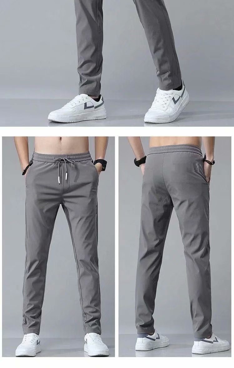 Drawstring Trousers Thin Casual Pants Korean Version Loose Straight Sweatpants Mens Clothing - 𝓢𝓱𝓸𝓹𝓵𝓮𝓬𝔂