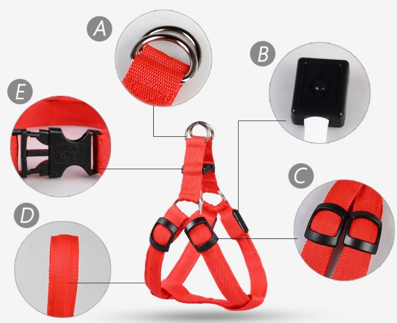 Pet Products LED Luminous Dog Chest Strap Large Dog Luminous Dog Leash - 𝓢𝓱𝓸𝓹𝓵𝓮𝓬𝔂