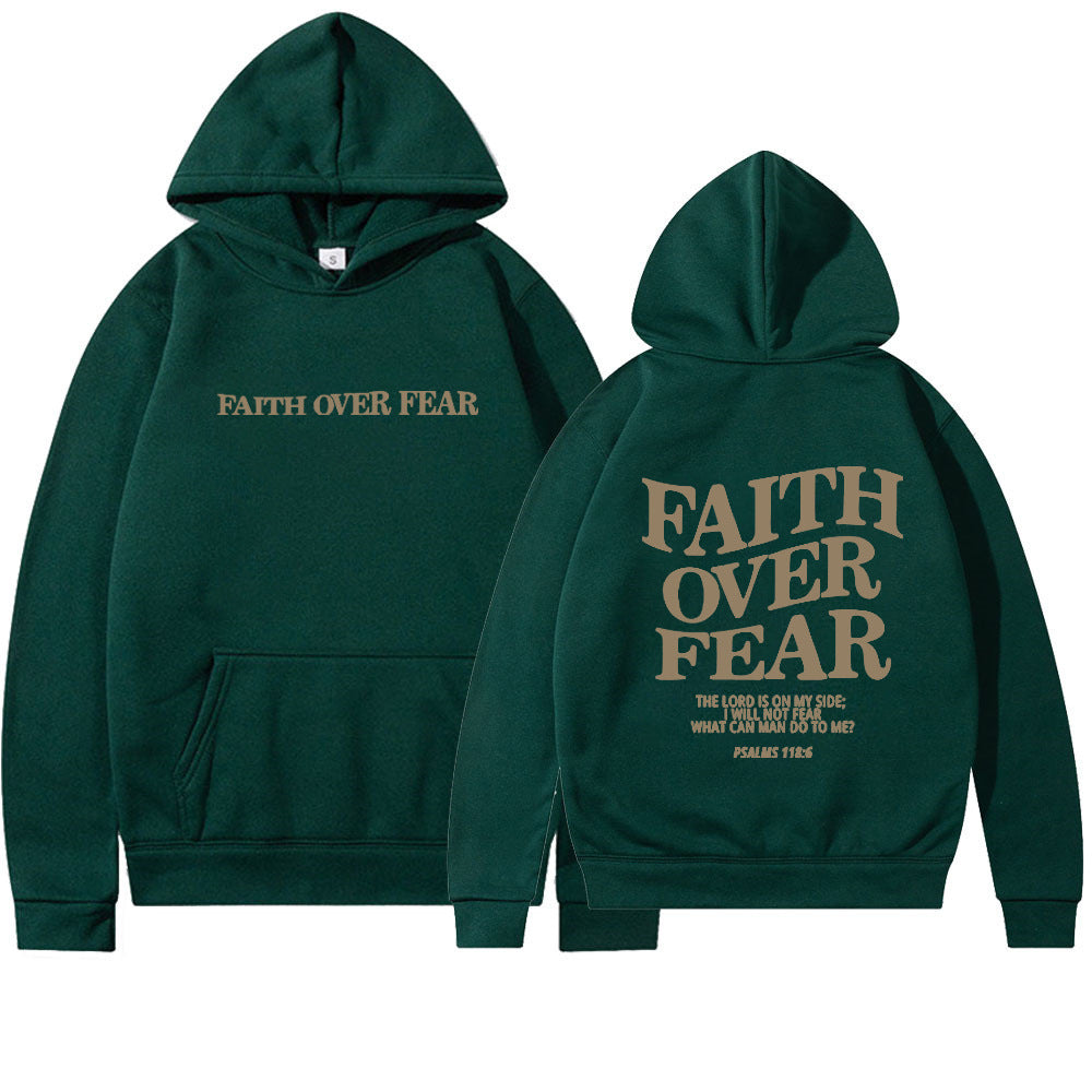 Faith Over Fear Christian Hoodie Christian Sweatshirt Jesus Hoodie Trendy Hoodie Bible Verse Shirt Unisex Aesthetic Clothes - 𝓢𝓱𝓸𝓹𝓵𝓮𝓬𝔂