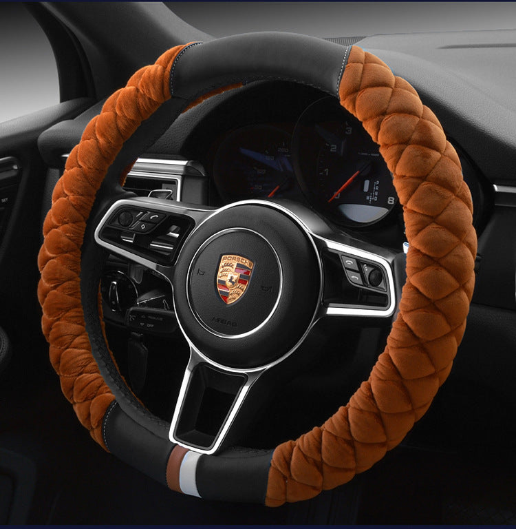Universal Car Steering Wheel Cover Winter Decoration Cute 38cm Plush Footprint Auto Automobile Vehicle Steering Wheel Protector - 𝓢𝓱𝓸𝓹𝓵𝓮𝓬𝔂