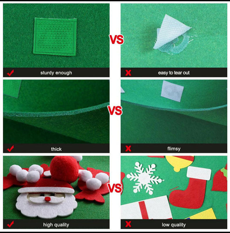 DIY Felt Christmas Tree New Year Toddler Kids Handmade Gift Toys Door Wall Hanging Ornaments Holiday Party Home Decor Set - 𝓢𝓱𝓸𝓹𝓵𝓮𝓬𝔂