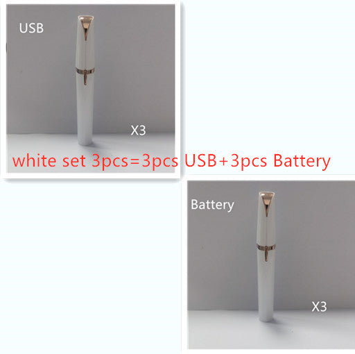 Mini Electric Eyebrow Trimmer Lipstick Brows Pen Hair Remover Painless Razor Epilator with LED Light - 𝓢𝓱𝓸𝓹𝓵𝓮𝓬𝔂