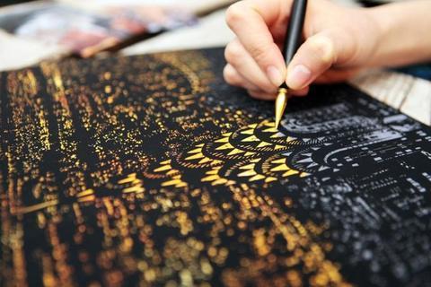 Decorative painting scratch Scraping painting drawing paper world Sightseeing pictures decoration birthday gifts drop shipping - 𝓢𝓱𝓸𝓹𝓵𝓮𝓬𝔂