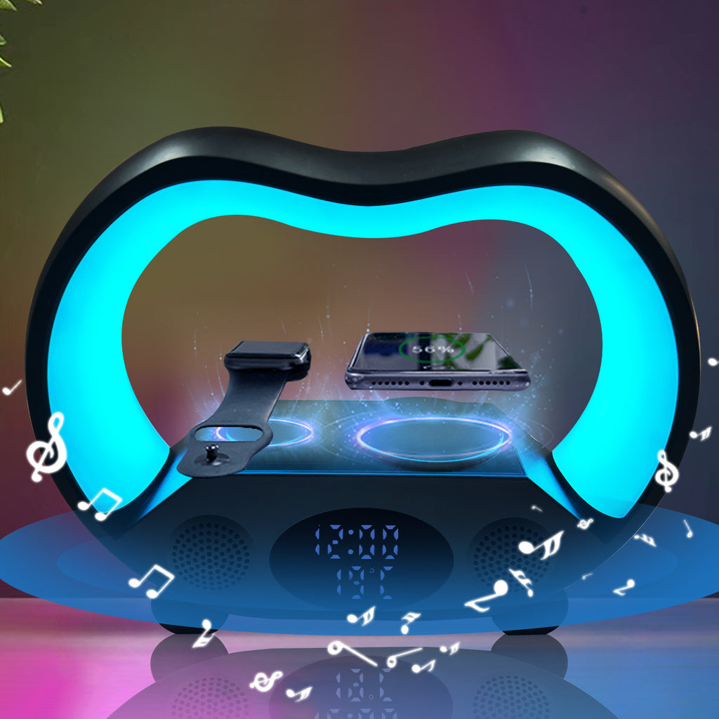 2024 New 6 In 1 Smart Remote Control Bluetooth-compatible Ambience Intelligent LED Table Lamp Multi-function Wireless Charger Night Light Bluetooth-compatible Speaker - 𝓢𝓱𝓸𝓹𝓵𝓮𝓬𝔂