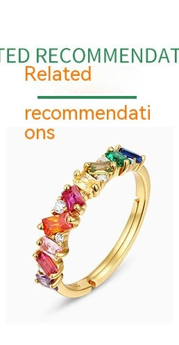 Japanese Light Luxury Rainbow Candy 925 Silver Necklace - 𝓢𝓱𝓸𝓹𝓵𝓮𝓬𝔂