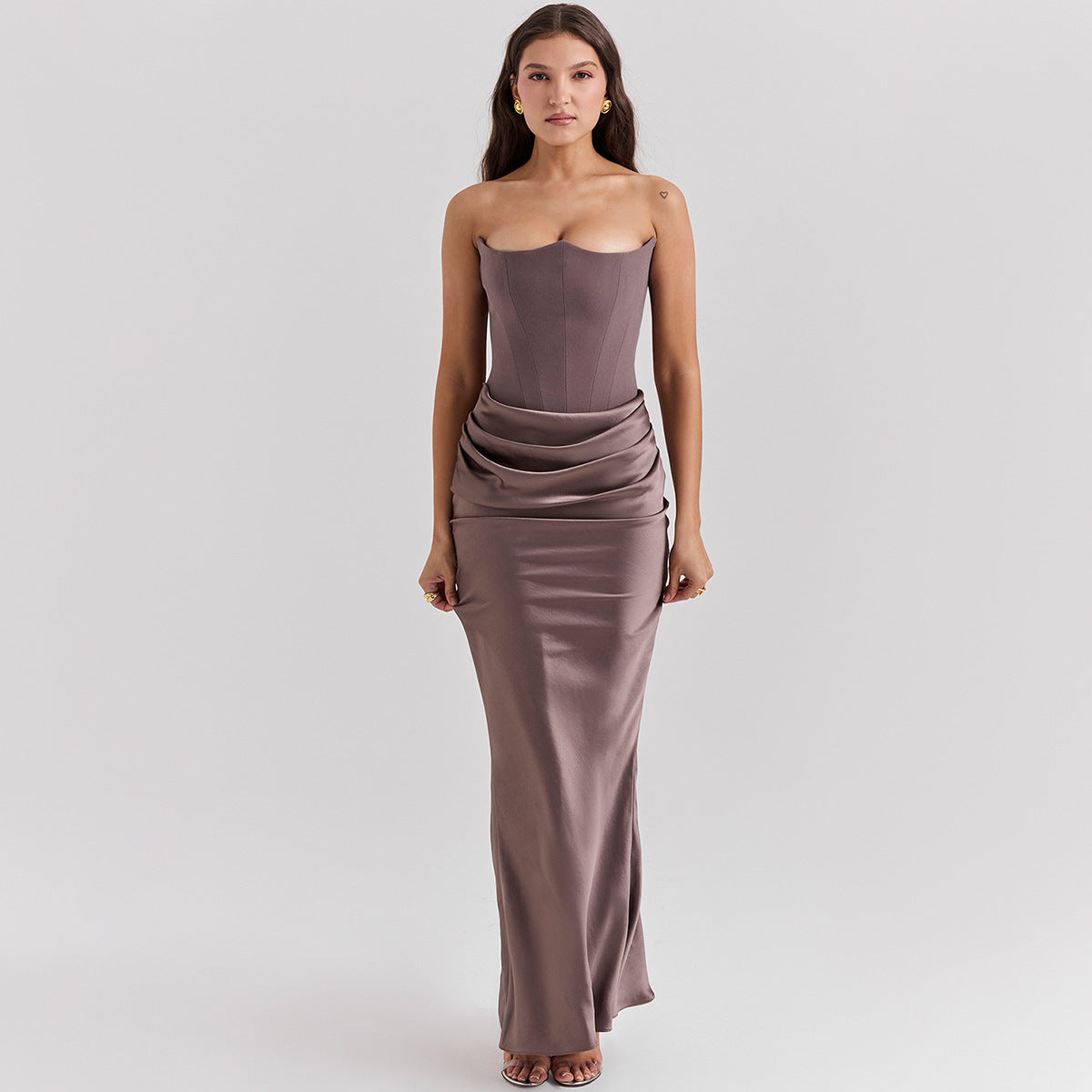 Slim Tube Top Long Dress Sexy Fashion Bandeau Backless Party Evening Dresses For Women Clothing - 𝓢𝓱𝓸𝓹𝓵𝓮𝓬𝔂