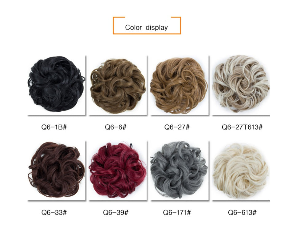 Europe, Japan, and South Korea popular hair bun fluffy natural drawstring curly hair ball head hair ring hair set female hair accessories chemical fiber hair - 𝓢𝓱𝓸𝓹𝓵𝓮𝓬𝔂