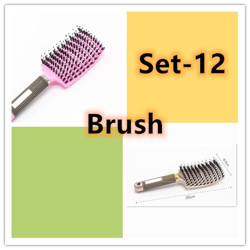 Hairbrush Anti Klit Brushy Haarborstel Women Detangler Hair Brush Bristle Nylon Scalp Massage  Teaser Hair Brush Comb - 𝓢𝓱𝓸𝓹𝓵𝓮𝓬𝔂