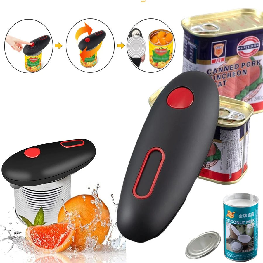Electric Can Opener Automatic Jar Bottle Can Machine One Touch Portable Kitchen Hand Free Opening Opener Tool Gadgets - 𝓢𝓱𝓸𝓹𝓵𝓮𝓬𝔂