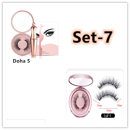 Natural Long Lasting Magnetic Liquid Eyeliner & Magnetic False Eyelashes & Tweezer Set Make up Set - 𝓢𝓱𝓸𝓹𝓵𝓮𝓬𝔂
