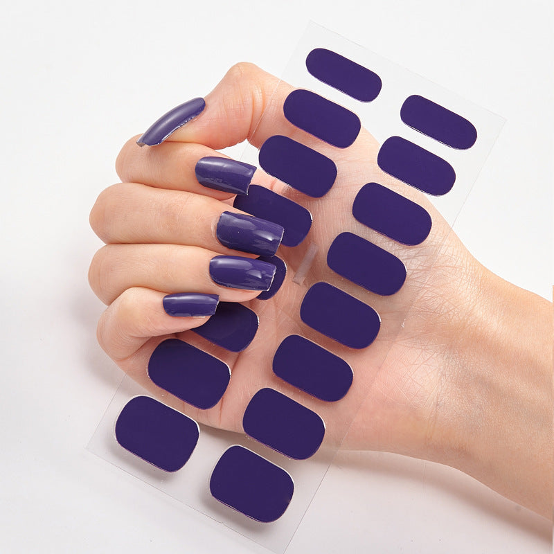Nailart Sticker Pure Solid Color Self Adhesive Nail Sticker Nail Sticker set Nail Accesoires Nail Strips Full Beauty Adesivos - 𝓢𝓱𝓸𝓹𝓵𝓮𝓬𝔂