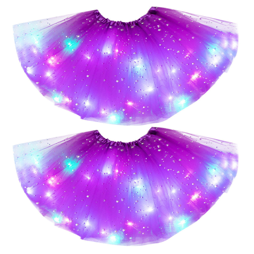 Magical & Luminous  LED Princess Halloween Tutu Skirt Sequins Shiny Skirt - 𝓢𝓱𝓸𝓹𝓵𝓮𝓬𝔂