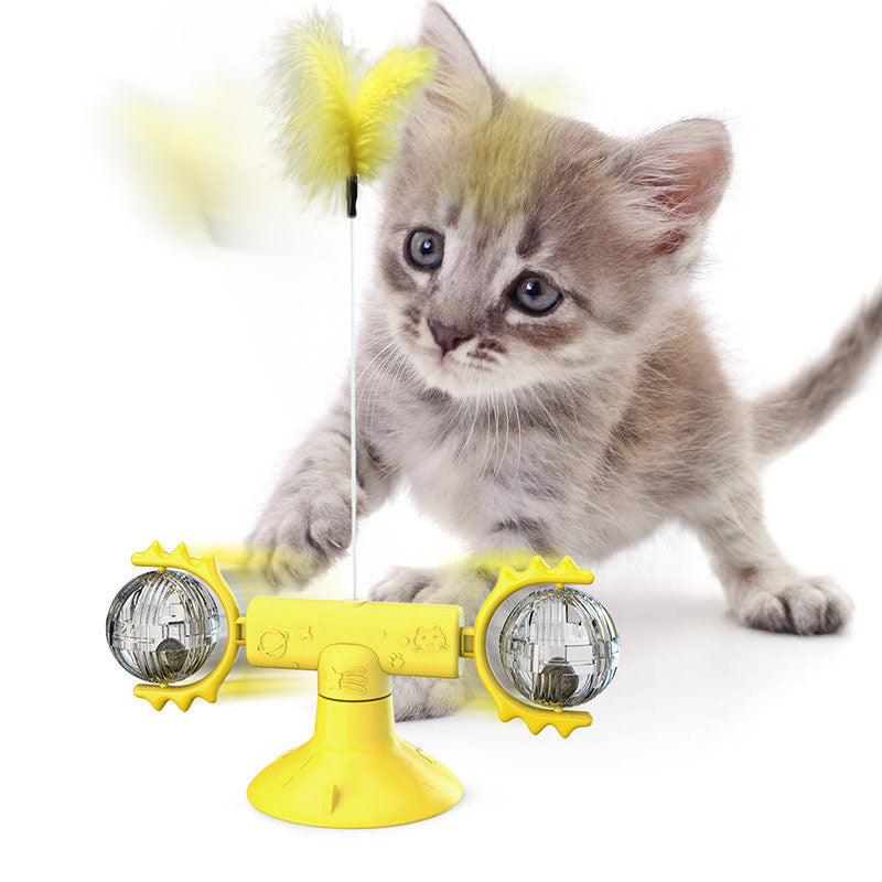 Cat Rotating Windmill Multi-Function Toys Itch Scratching Device Teeth Shining Toy - 𝓢𝓱𝓸𝓹𝓵𝓮𝓬𝔂