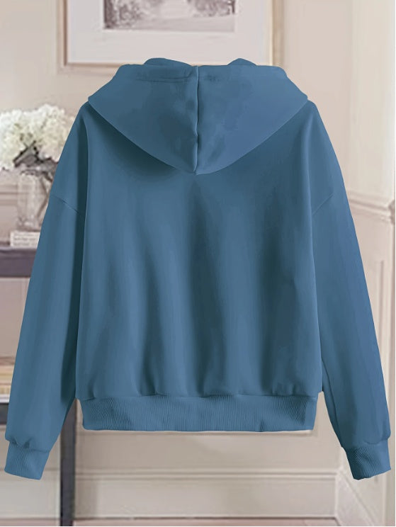 Women's Chic White Zip-Up Hoodie - 𝓢𝓱𝓸𝓹𝓵𝓮𝓬𝔂