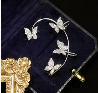 Fashion Earring Butterfly Ear Clip And Ear Hook Jewelry - 𝓢𝓱𝓸𝓹𝓵𝓮𝓬𝔂