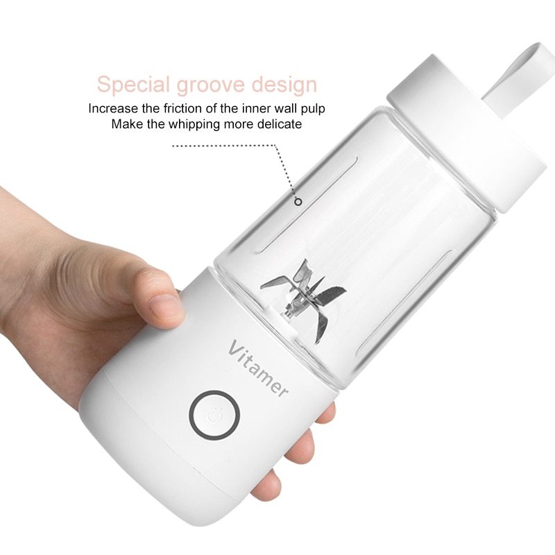 350ml Portable Blender Juicer Electric USB Rechargeable Mixer Smoothie Slushy Cup Juice Blender Bottle USB Charging Kitchen Gadgets - 𝓢𝓱𝓸𝓹𝓵𝓮𝓬𝔂