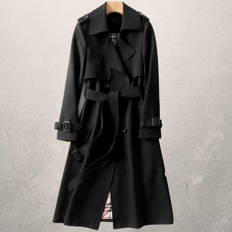 Women's Mid-length Trench Coat Autumn Long Windbreaker - 𝓢𝓱𝓸𝓹𝓵𝓮𝓬𝔂