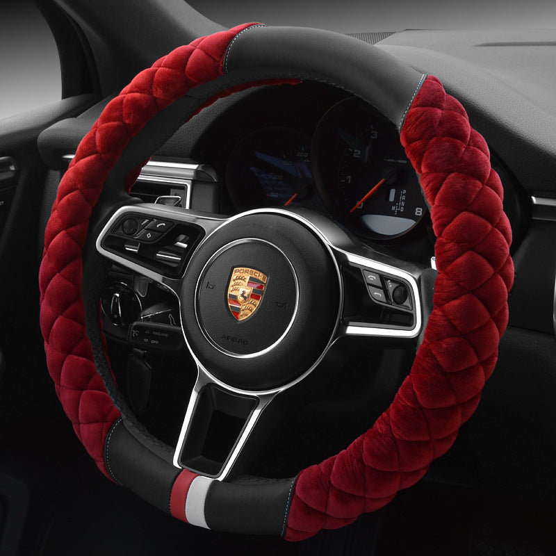 Universal Car Steering Wheel Cover Winter Decoration Cute 38cm Plush Footprint Auto Automobile Vehicle Steering Wheel Protector - 𝓢𝓱𝓸𝓹𝓵𝓮𝓬𝔂