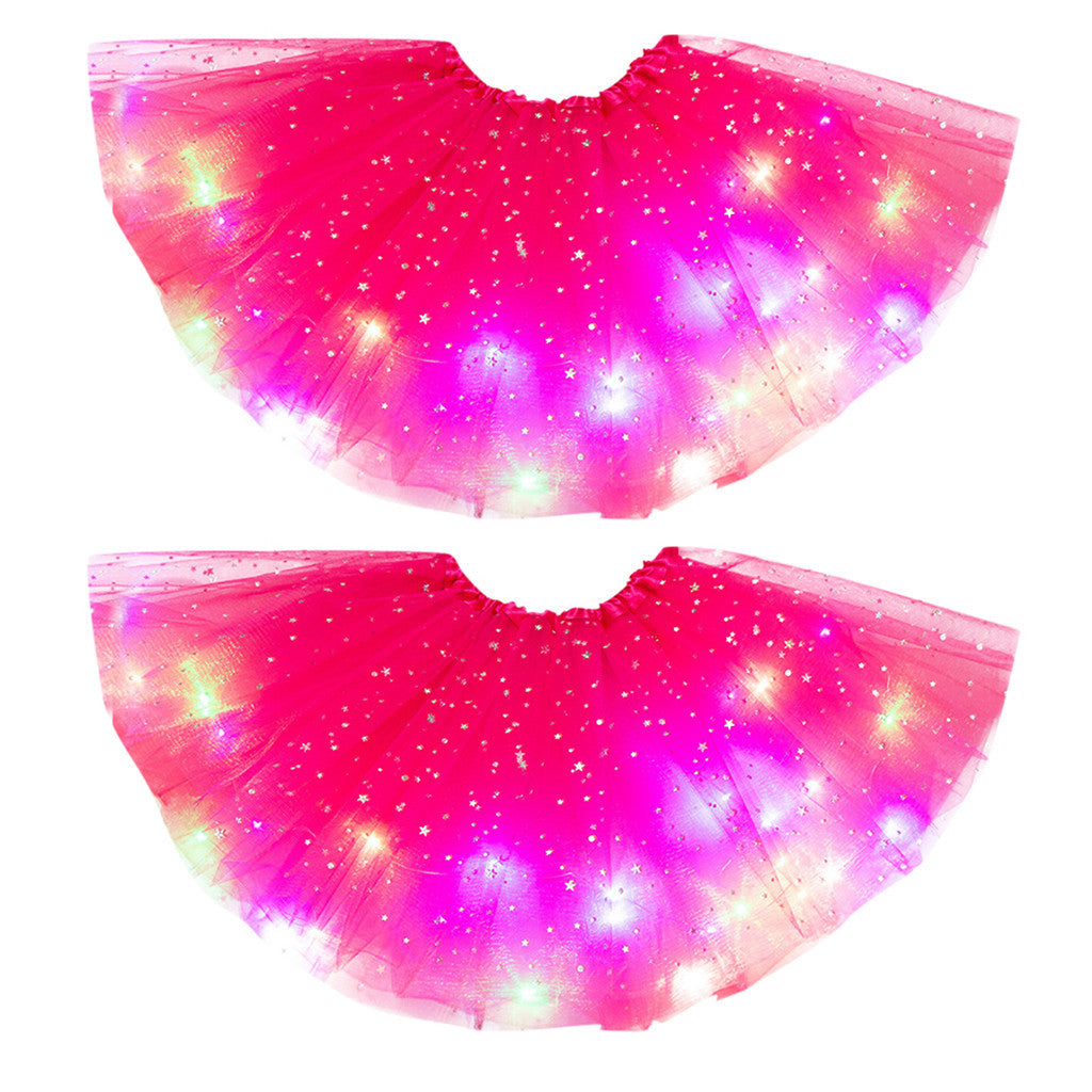 Magical & Luminous  LED Princess Halloween Tutu Skirt Sequins Shiny Skirt - 𝓢𝓱𝓸𝓹𝓵𝓮𝓬𝔂