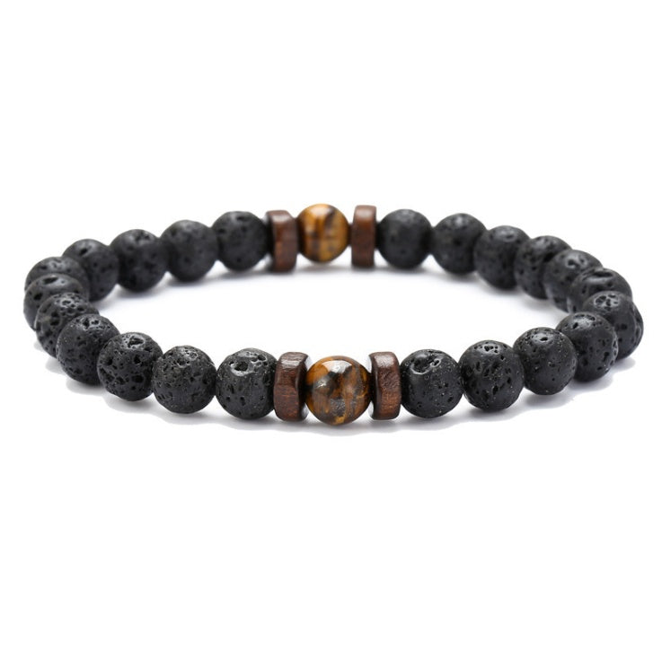 Personality Men's Black Volcanic Stone Bracelet - 𝓢𝓱𝓸𝓹𝓵𝓮𝓬𝔂