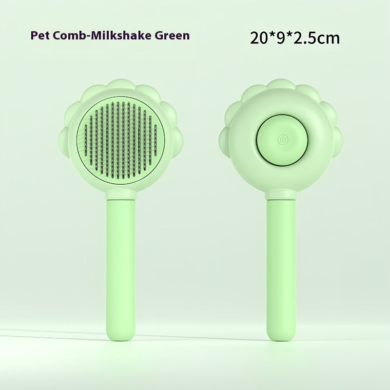 2 In 1 Self Cleaning Dog Brush Comb With Spray Pets Grooming Hair Remover Combs Brush Floating Hair Pet Grooming Brush Pet Products - 𝓢𝓱𝓸𝓹𝓵𝓮𝓬𝔂