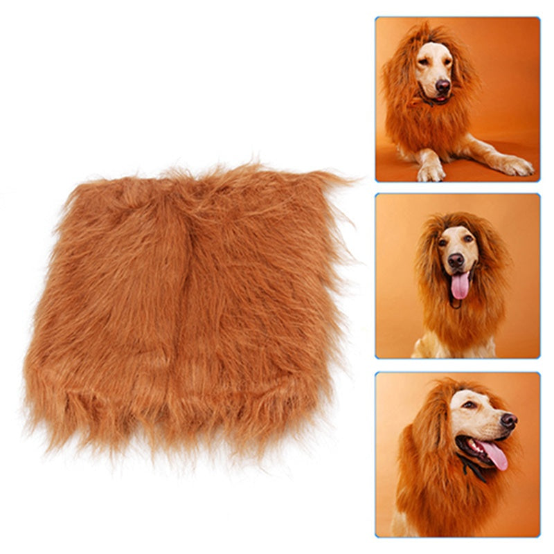 Cute Pet Cosplay Clothes Transfiguration Costume Lion Mane Winter Warm Wig Cat Large Dog Party Decoration With Ear Pet Apparel - 𝓢𝓱𝓸𝓹𝓵𝓮𝓬𝔂