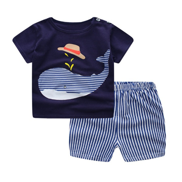 Cartoon Clothing Baby Boy Summer Clothes T-shirt Baby Girl Casual Clothing Sets - 𝓢𝓱𝓸𝓹𝓵𝓮𝓬𝔂