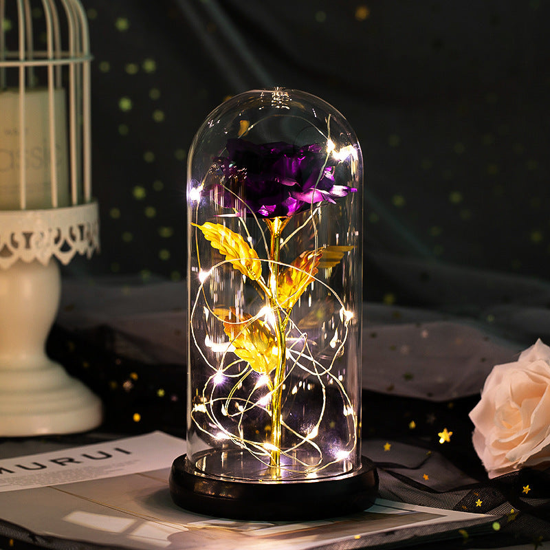 Enchanted Forever Rose Flower in Glass LED Light Christmas Decoration - 𝓢𝓱𝓸𝓹𝓵𝓮𝓬𝔂