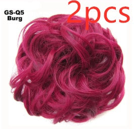 Europe, Japan, and South Korea popular hair bun fluffy natural drawstring curly hair ball head hair ring hair set female hair accessories chemical fiber hair - 𝓢𝓱𝓸𝓹𝓵𝓮𝓬𝔂