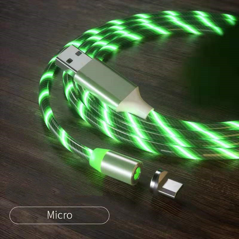 Magnetic Charging Cable Streamer Fast Charging Cable Lighting Micro USB Cable LED Magnet Charger Type-C Cable - 𝓢𝓱𝓸𝓹𝓵𝓮𝓬𝔂