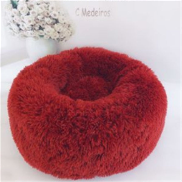 Round Long Hairy Autumn And Winter Nest Pad Cat Mattress - 𝓢𝓱𝓸𝓹𝓵𝓮𝓬𝔂