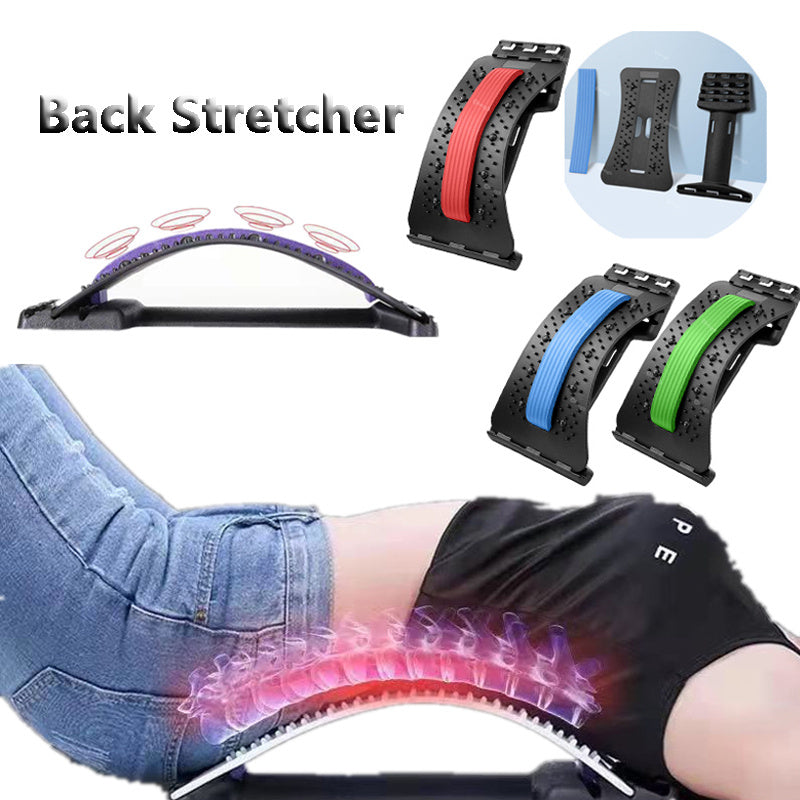 Back Stretcher Adjustable Back Cracker Massage Waist Neck Fitness Lumbar Cervical Spine Support Pain Relief - 𝓢𝓱𝓸𝓹𝓵𝓮𝓬𝔂