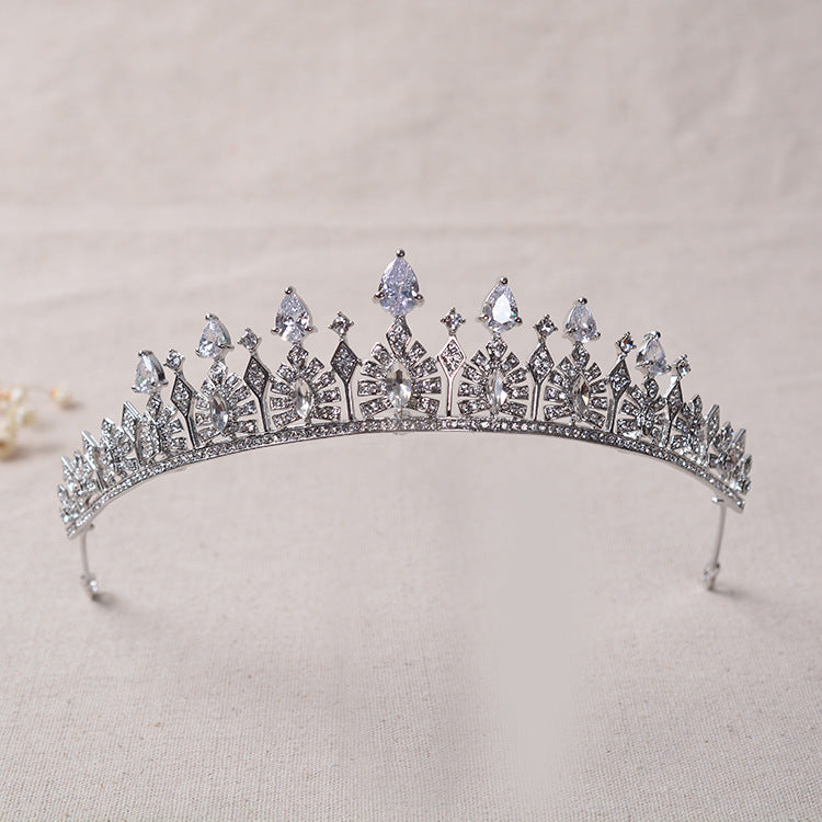 Simple Rhinestone Silver Headband Crown - 𝓢𝓱𝓸𝓹𝓵𝓮𝓬𝔂