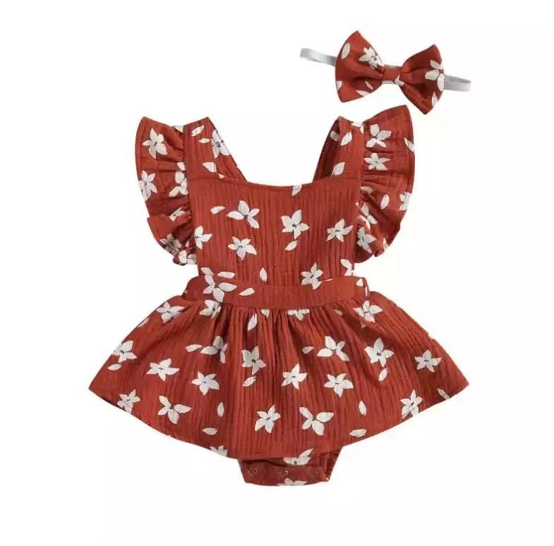 Baby Harness Print Dress Crawling Clothes - 𝓢𝓱𝓸𝓹𝓵𝓮𝓬𝔂