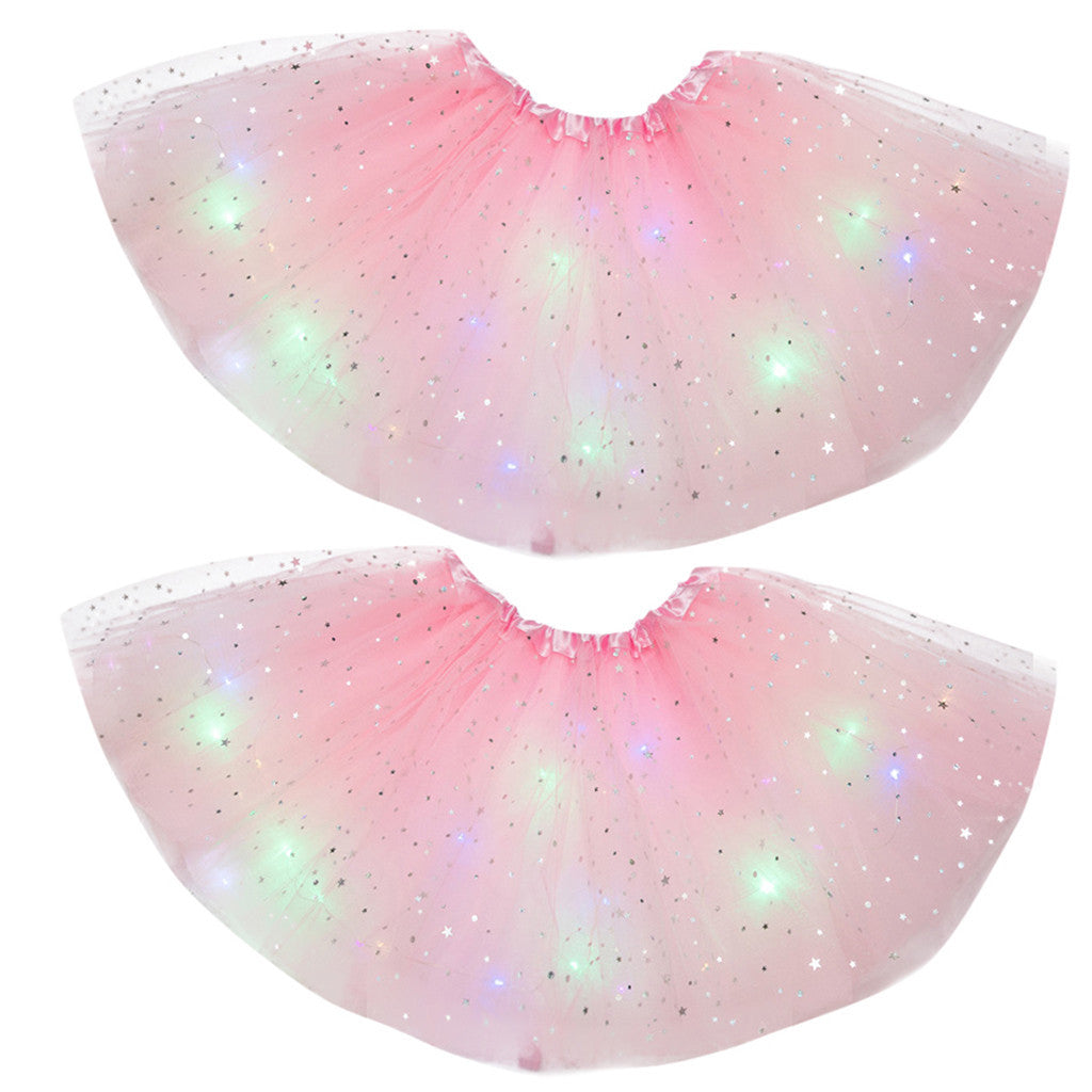 Magical & Luminous  LED Princess Halloween Tutu Skirt Sequins Shiny Skirt - 𝓢𝓱𝓸𝓹𝓵𝓮𝓬𝔂