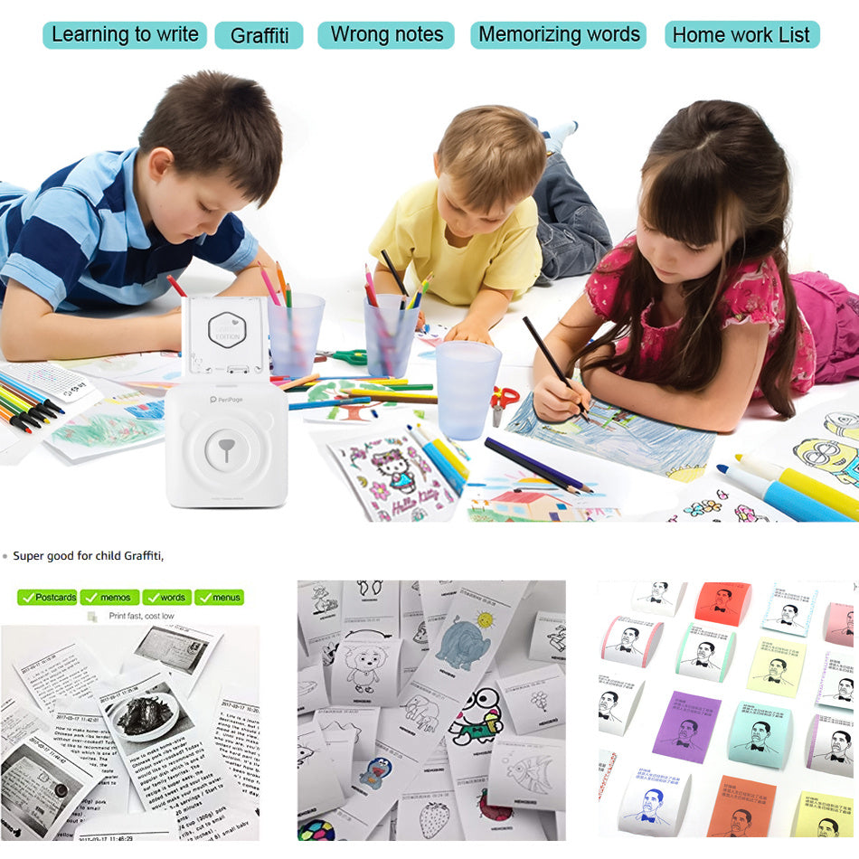 Mini Bliuetooth Wireless Thermal Printer Paper Sticker Label Printer - 𝓢𝓱𝓸𝓹𝓵𝓮𝓬𝔂