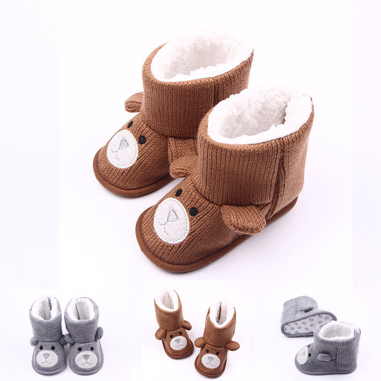 Wholesale autumn winter new bear knitting plus baby shoes, toddler shoes, baby shoes, boots 1734 - 𝓢𝓱𝓸𝓹𝓵𝓮𝓬𝔂
