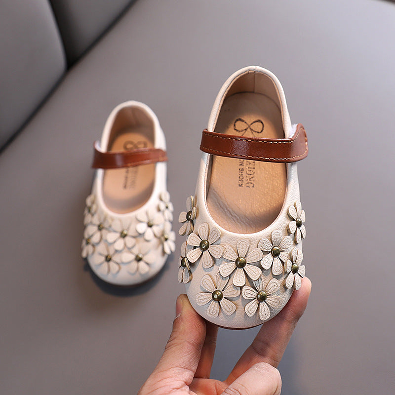 Girls' Small Leather Shoes, Female Babies, Flower Single Shoes, Soft Soles, Little Girls - 𝓢𝓱𝓸𝓹𝓵𝓮𝓬𝔂
