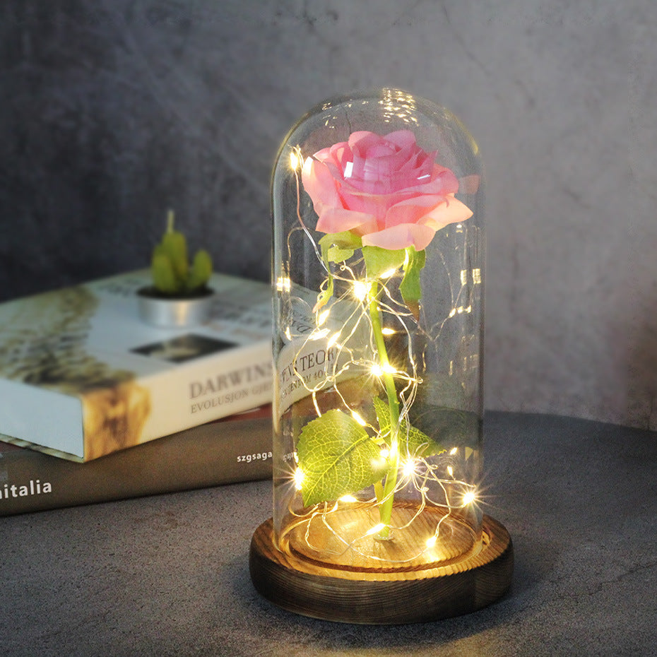 Enchanted Forever Rose Flower in Glass LED Light Christmas Decoration - 𝓢𝓱𝓸𝓹𝓵𝓮𝓬𝔂