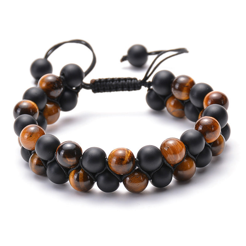 Tiger Eye Couple Bracelets Matte Black Agate Beads Bracelet - 𝓢𝓱𝓸𝓹𝓵𝓮𝓬𝔂
