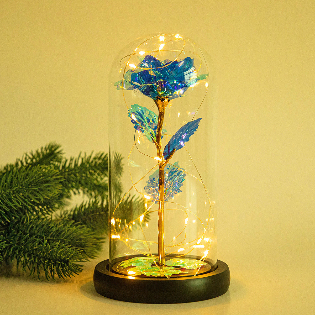 Enchanted Forever Rose Flower in Glass LED Light Christmas Decoration - 𝓢𝓱𝓸𝓹𝓵𝓮𝓬𝔂