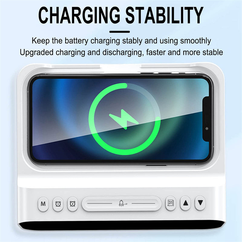 15W Three-in-one Wireless Charger Temperature Tester Multi Alarm Clock Fast Charging Mobile Phone Usb Charger Charging Station - 𝓢𝓱𝓸𝓹𝓵𝓮𝓬𝔂